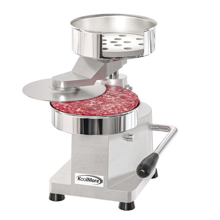 KOOLMORE Burger Press Patty Maker for 6” Hamburgers, Stainless-Steel Manual Forming Machine CHM-6